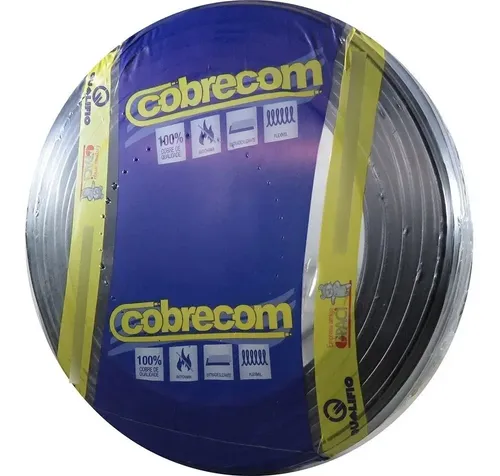 CABO FLEXIVEL 6MM COBRECOM PRETO 100MT
